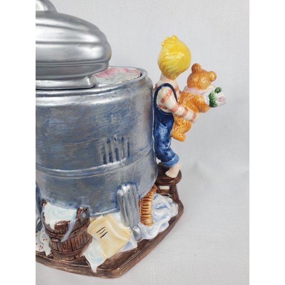 Vintage Collections Etc 8" Handmade Ceramic Teapot Old Ringer Washer - Picture 8 of 11